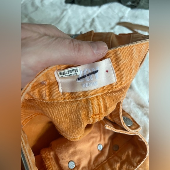 ZGY Orange Embroidered Patch Wide Leg Jeans - Picture 9 of 11